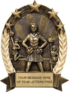Cheer Gold Star Resin Trophy