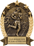 Football Gold Star Resin Trophy