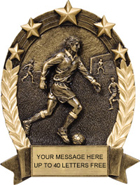 Soccer Gold Star Resin Trophy - Male