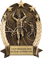 Track Gold Star Resin Trophy - Male