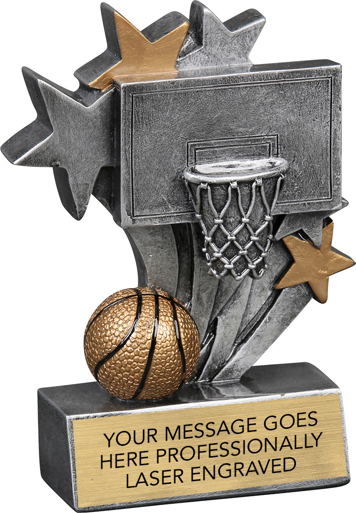 Basketball Star Blast Resin Trophy