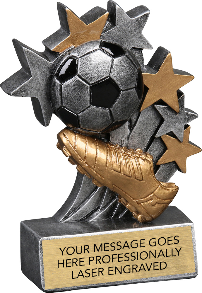 Soccer Star Blast Resin Trophy