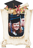 Graduate Female Painted Resin Photo Frame