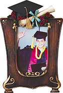 Graduate Male Painted Resin Photo Frame