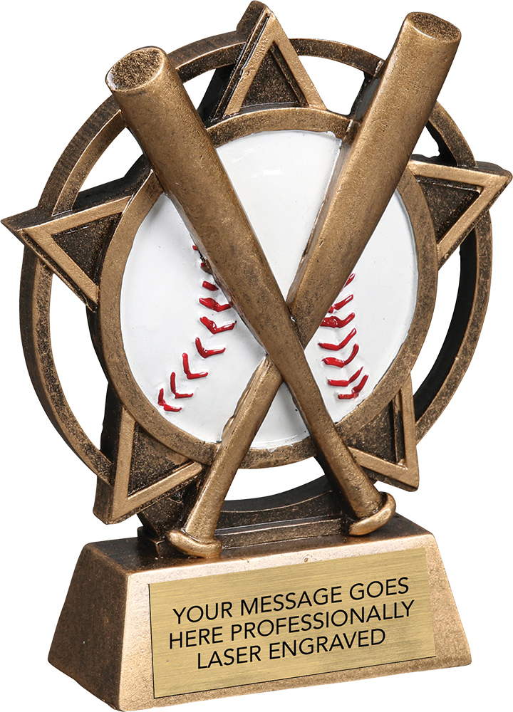 Baseball Orbit Resin Sculpture Trophy
