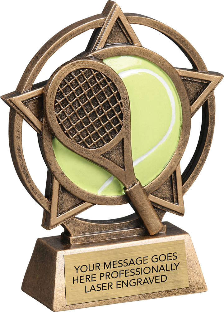 Tennis Orbit Resin Sculpture Trophy