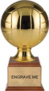 Volleyball Full Size Resin Award - Gold