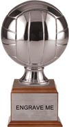 Volleyball Full Size Resin Award - Silver