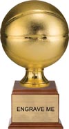 Basketball Full Size Resin Award - Gold