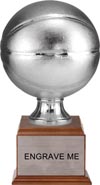 Basketball Full Size Resin Award - Silver