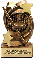 Hockey Star Swirl Resin Trophy