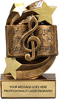 Music Star Swirl Resin Trophy