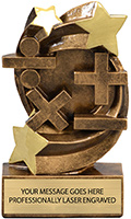 Math Star Swirl Resin Trophy