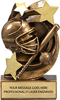 Softball Star Swirl Resin Trophy