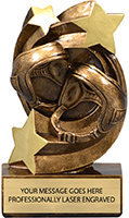 Wrestling Star Swirl Resin Trophy