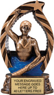 Swimming Female Star Flame Resin Trophy