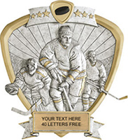Hockey Male Sport Legend Shield Resin Trophy