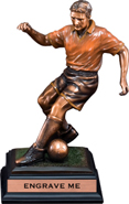 Soccer Bronze/ Painted Resin Trophy - Male
