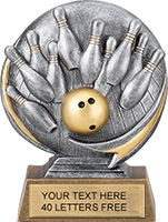 Bowling Round 3D Sport Resin Trophy