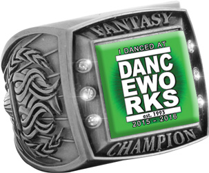 Custom Full Color Fantasy Champion Ring- Silver