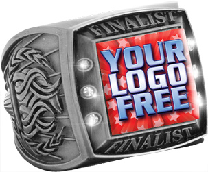 Custom Full Color Finalist Championship Ring- Silver