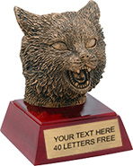 Wildcat Mascot Resin Themes Trophy