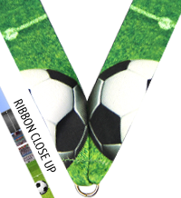 7/8 x 30 in. Soccer Sublimated Neck Ribbon