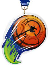 Skeet Shooting Splatters Colorix-M Acrylic Medal