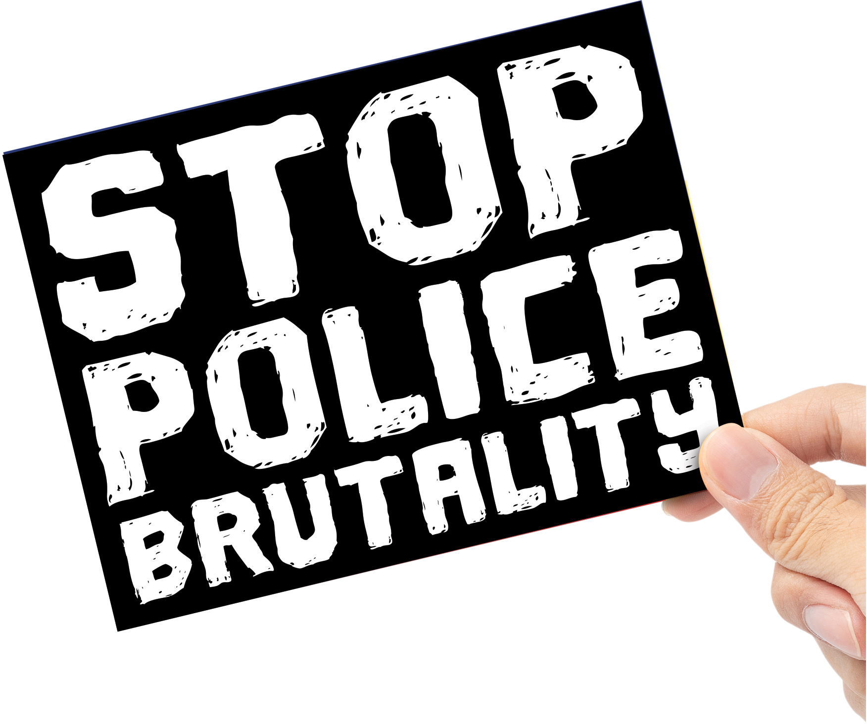 Stop Police Brutality Vinyl Sticker - 6 x 4.5 inch