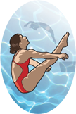 Swimming- Diving Female Oval Insert