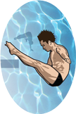Swimming- Diving Male Oval Insert