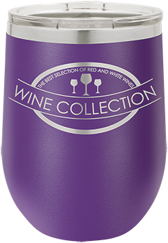 Polar Camel Vacuum Insulated Stemless Wine Glass - Purple
