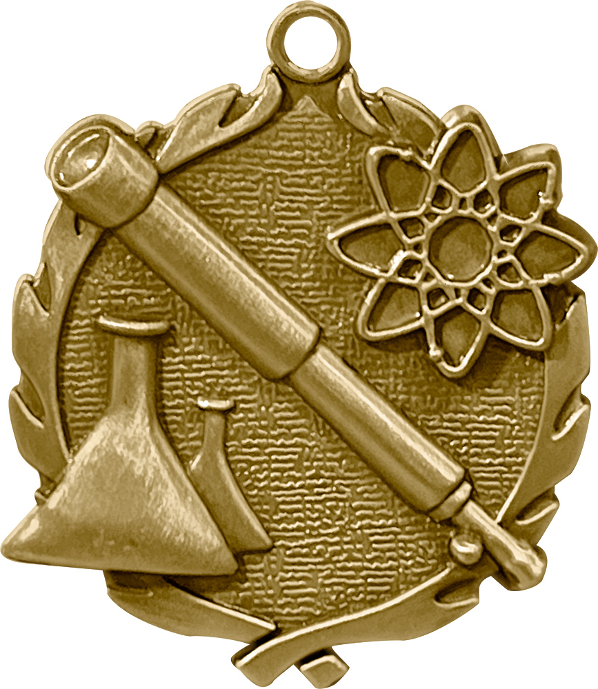 1.75 inch Science Wreath Medal