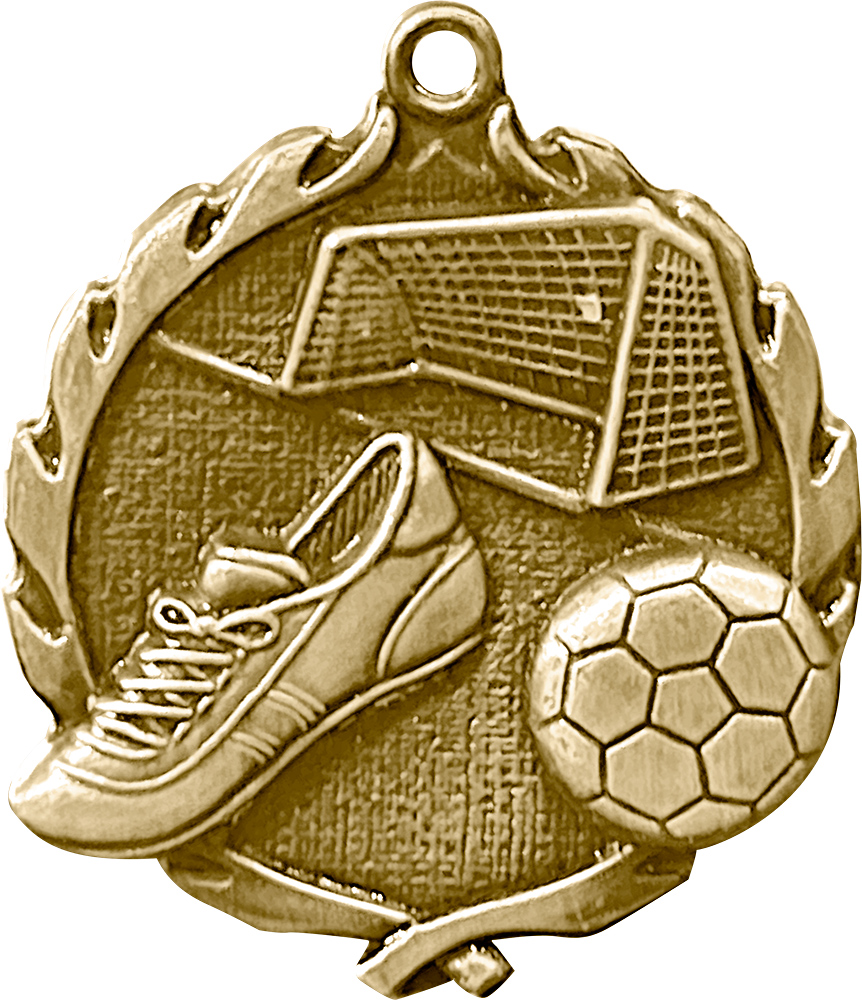 1.75 inch Soccer Wreath Medal