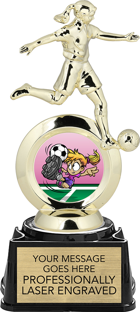 Soccer Female All-Star Insert Trophy - 8.5 inch