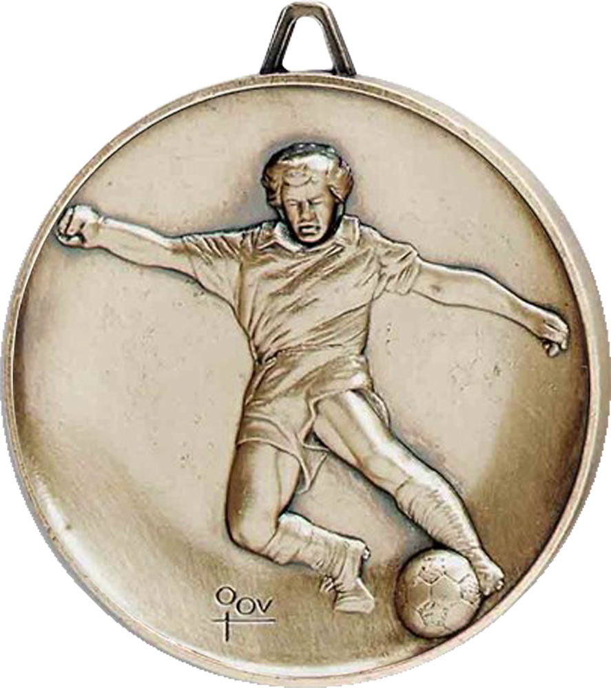 2.5 inch Premium Satin Finish Medal - Soccer Male