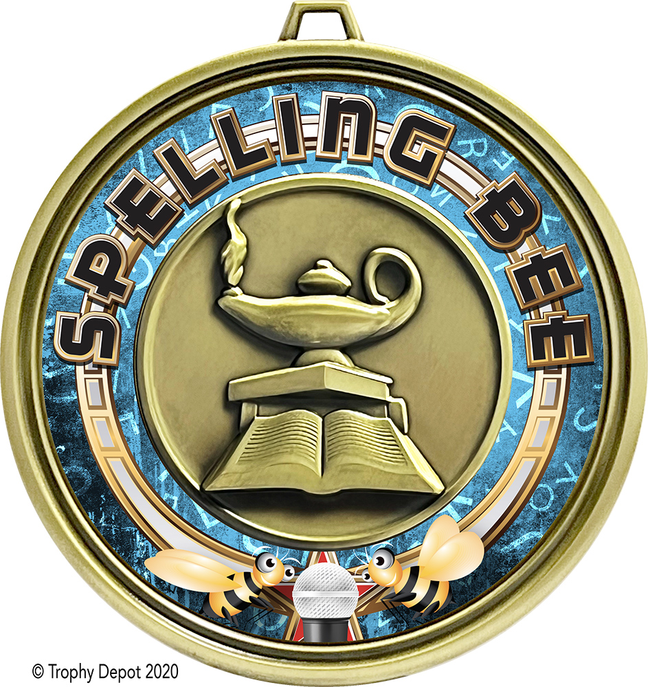 3 inch Eclipse Insert Medal - Spelling Bee