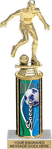 Glow in the Dark Ultra-Wave Soccer Trophy - 10 inch