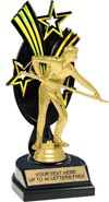 Triple Star Backdrop Trophy