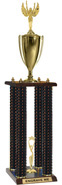 Wood Column 4-Post Trophy w/ Trim