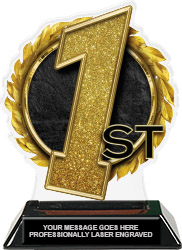 Basketball Jersey Colorix-T Acrylic Trophy- Gold - Trophy Depot