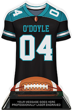 Football Jersey Colorix-T Acrylic Trophy- Teal