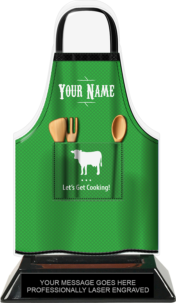 Cooking Apron Colorix-T Acrylic Trophy - Green