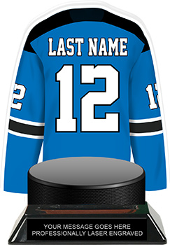Hockey Jersey Colorix-T Acrylic Trophy- Blue