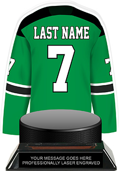 Hockey Jersey Colorix-T Acrylic Trophy- Green