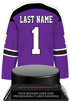 Hockey Jersey Colorix-T Acrylic Trophy- Purple