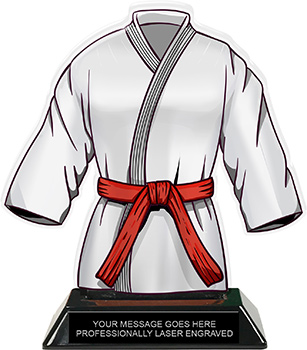 Martial Arts Uniform Colorix-T Acrylic Trophy- Red