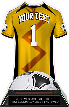 Soccer Jersey Colorix-T Acrylic Trophy- Gold