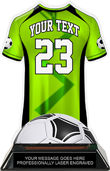 Soccer Jersey Colorix-T Acrylic Trophy- Green