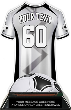 Soccer Jersey Colorix-T Acrylic Trophy- White